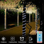 ANJAYLIA Solar Outdoor Rope Lights, 66FT 200 LED Solar Powered Rope Lights - Image 2