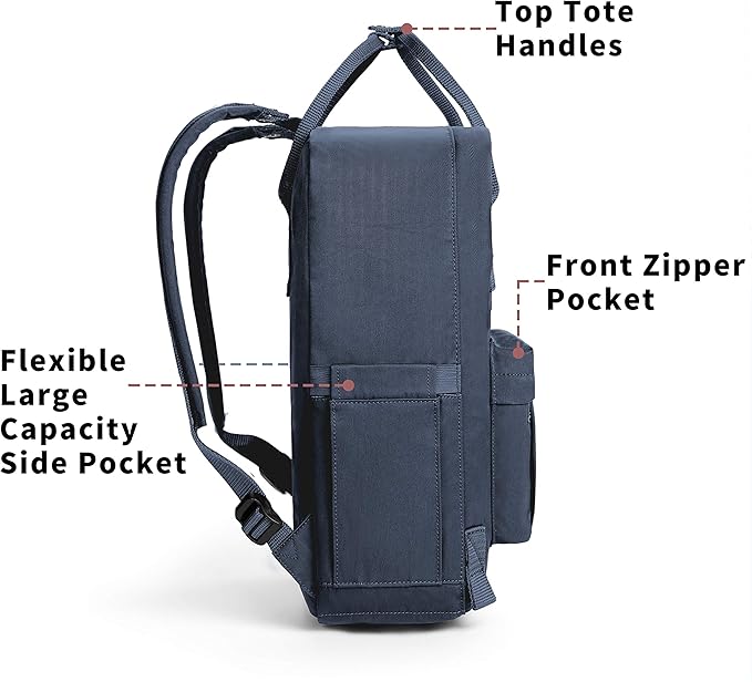 KALIDI Casual Laptop Backpack 15 Inches Classic Camping Rucksack Travel Outdoor - Image 5