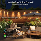XMCOSY+ Smart Outdoor String Lights - 123ft RGBCWIC Patio Lights - Image 5