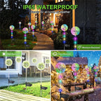 WdtPro Solar Lights Outdoor Garden Decor, 6 Pack Solar Flower Lights, 2 Modes - Image 5