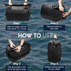 Haimont Large Waterproof Duffel Backpack Roll-Top Heavy Duty Dry Duffle Bag - Image 6