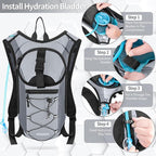 Hydration Backpack with Leak Proof Water Bladder, Lightweight Hydro Water - Image 4