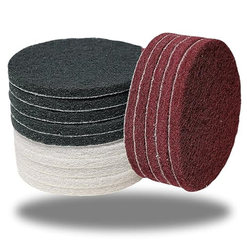 15 Pack 5 Inch Hoop and Loop Multipurpose Scrubber Scouring Pads by SACKORANGE