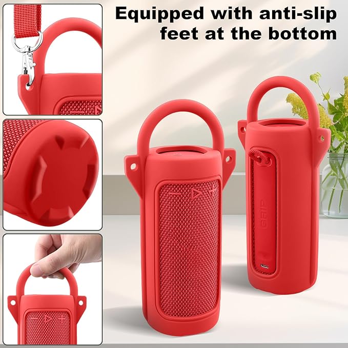 for JBL Grip Portable Waterproof Speaker Silicone Case, Portable Travel Soft - Image 4
