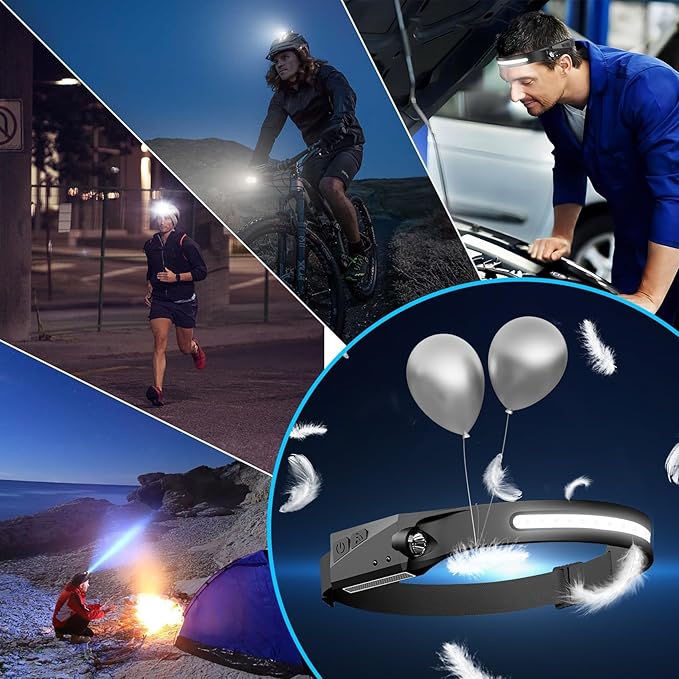 Bud K 12Pack LED Rechargeable Headlamp, 1000-Lumen IPX5 Waterproof Adult - Image 8