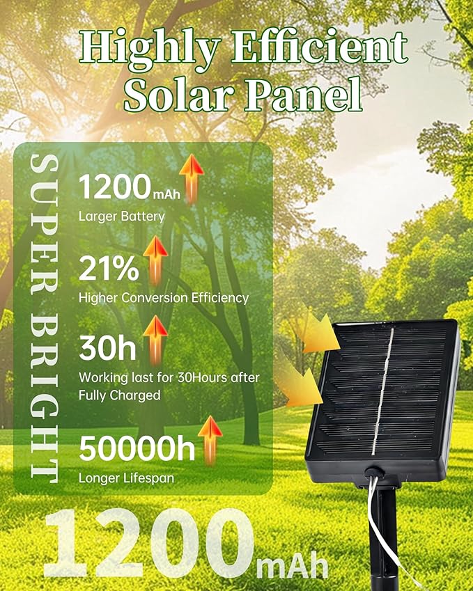Solar Rope Lights Outdoor, 2 Packs Total 144FT 400LED Solar String Lights - Image 3