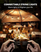 VIPAR Outdoor String Lights, 30FT 13 G40 Bulbs Patio Lights Outdoor Waterproof - Image 4