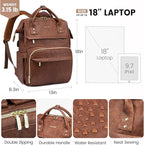 LOVEVOOK Leather Laptop Backpack - Image 4