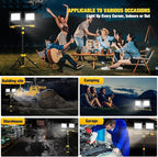 Upgraded LED Work Lights with Stand, 2-Head Adjustable Work Light, Waterproof - Image 7