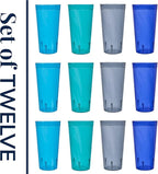 US Acrylic Café Plastic Reusable Tumblers 32-ounce Iced-Tea Cups, Coastal | - Image 8