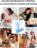 JISULIFE Handheld Fan with 4500 mAh Powerbank Max 40 Hours Runtime, Pocket - Image 8