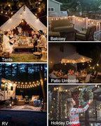 BRIMAX 24.6Ft USB Powered String Lights, 10 LED Bulbs Waterproof & Shatterproof - Image 7