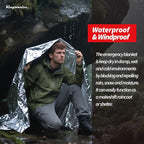 Emergency Thermal Blanket, Mylar Space Blanket Survival Kit - Image 4