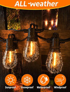 String Lights for Outside Patio 26FT IP65 Waterproof Outdoor String Lights Led - Image 4