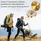 Brass Compass for Hiking Large Dial Pocket Compass - Image 5