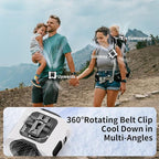Socool 14500mAh Portable Waist Fan Clip on Belt 360 Rotation Wearable - Image 5