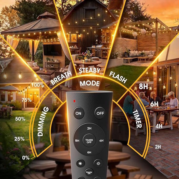 addlon 200FT LED Outdoor String Lights - Image 3