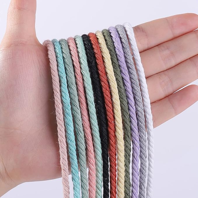 Black Cotton Macrame Cord, 4mm x 109Yards, Crafts & More - Image 2