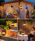 KOOPER 2 Pack Solar Lanterns Outdoor Waterproof, Brighter Hanging Solar Lantern - Image 4