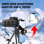 40x60 Monocular Telescope with Smartphone Adapter and Telescope Case High - Image 5