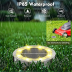 Solar Ground Lights Outdoor, 8 Pack Solar Lights Outdoor Waterproof, Mini Flat - Image 3