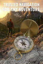Glow in the Dark Brass Pocket Compass - Image 2