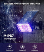 1 Pack Solar Outdoor Lights Waterproof IP67, Spotlights 6 Colors Changing+10 - Image 3