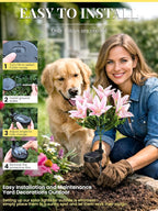 GIGALUMI Solar Garden Lights, 2 Pack LED Lily Garden Decor Carefree Solar - Image 5