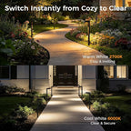 XMCOSY+ Solar Pathway Lights, 4 Pack All-Metal Motion Sensor Outdoor Lights - Image 2