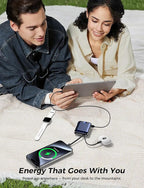 Portable Charger with Built-in Cables & Wall Plug, 10000mAh Power Bank - Image 7