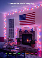 Minetom 82ft 250LED Color Changing Christmas Halloween Tree Lights, LED RGB - Image 2