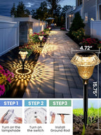 SOLPEX Solar Pathway Lights Garden Decor - Image 5