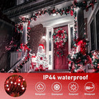 JMEXSUSS 66ft 200 LED Red and White Christmas Lights, Outdoor String Plug-in - Image 5