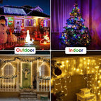88FT 240LED Connectable String Lights Indoor Outdoor Clear Wire, Warm - Image 7