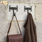Mystic Colonial Rustic Cast Iron Wall Hooks, Heavy Duty Retro Utility Hooks - Image 4