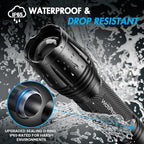 WdtPro LED Flashlight High Lumens SR2000 Pro, 2 Pack Brighter Tactical - Image 4