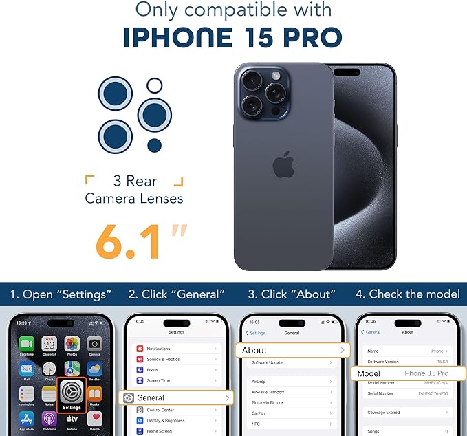 TIESZEN for iPhone 15 Pro Case, Compatible - Image 8
