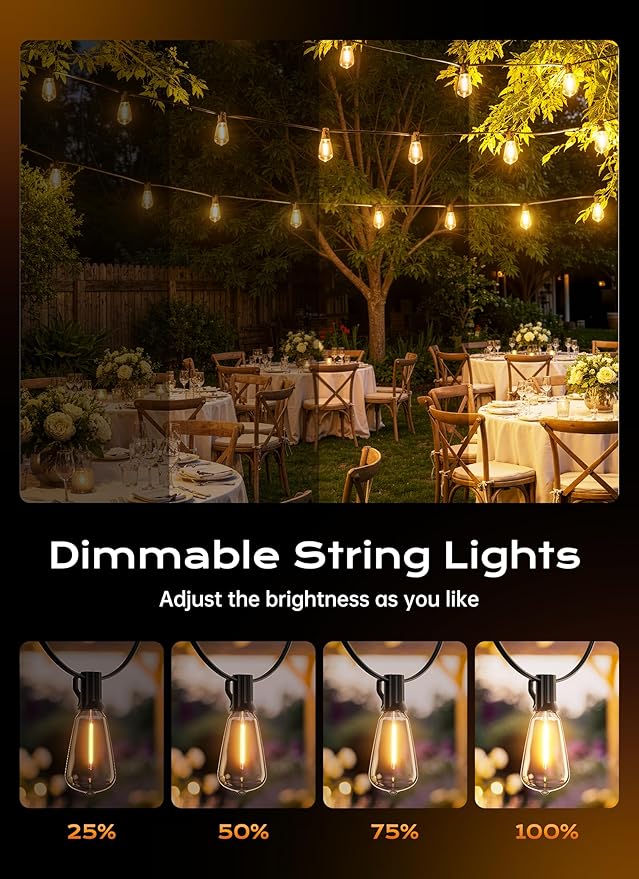 Minetom 152FT Outdoor String Lights - Image 2