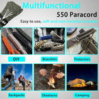 VVAAGG Reflective Paracord Rope 100FT, 7 Strand Nylon para Cord Lanyard Utility - Image 7