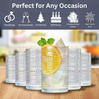 Hobnail Beaded Highball Drinking Tumbler Glasses | Set of 6 | Iridescent Pearl - Image 5