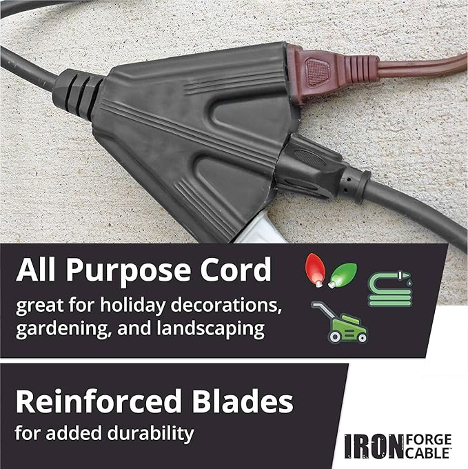Iron Forge Cable 14 Gauge Outdoor Extension Cord 10 Ft - Image 3