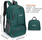 G4Free 40L Lightweight Packable Hiking Backpack, Waterproof Travel Daypack - Image 4