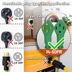 PlugSaf NEMA 14-50P/14-50R 75 FT 40 Amp RV/EV Extension Cord Outdoor - Image 2