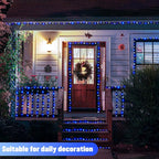 JMEXSUSS 2 Pack Blue and White Solar Christmas Lights, Each 33FT 100 LED Solar - Image 3