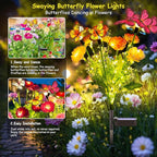 GARPAR Solar Garden Decor, 3 Pack Solar Lights - Image 4