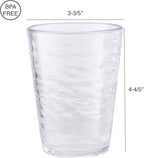KLIFA- RIPPLE- 16 ounce, Acrylic Tumbler Drinking Glasses Cups, Stackable - Image 8