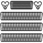 100 Pack 1.57" Heavy Duty Carabiner Clips, M4 Black Galvanized Steel Spring by SEUNGCH