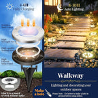 SOLPEX Solar Ground Lights, 16 Pack Solar Lights Outdoor Waterproof, 8 LED - Image 3