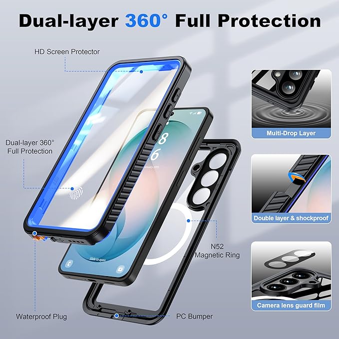 ANTSHARE for Samsung Galaxy S26 Case Waterproof, Built-in Lens & Screen - Image 5