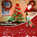 88FT 240LED Extra-Long Connectable String Lights Indoor Outdoor Clear Wire - Image 6